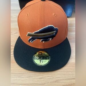 BNWT New Era Orange and Black Buffalo Bills 59FIFTY Fitted Cap - Size 7 1/8